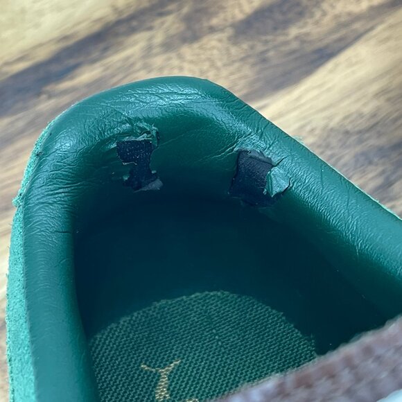 Puma Clyde Zoo O Lux Womens 6.5/37 Green Brown Meanie Real Leather Shoes RARE - Picture 13 of 16